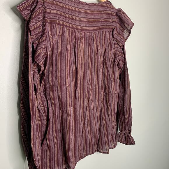 Boho Long Sleeve Top NWT Floral Small - Picture 7 of 8